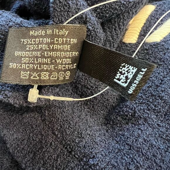 Chanel Navy Blue Scarf With CC And Logo - Picture 6 of 6